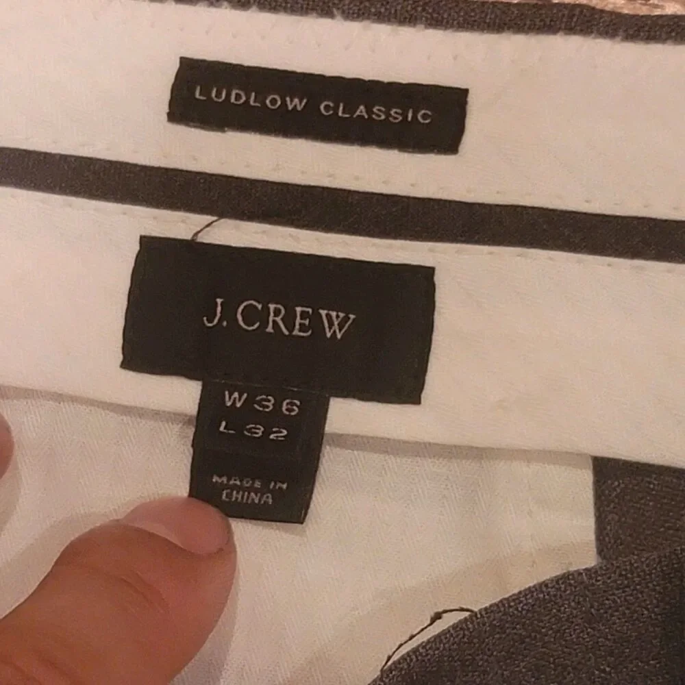 J.Crew Ludlow Classic 100% Wool Dress Pants 36x32 Tollegno 1900 Italian Fabric